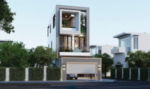 Bố trí nhà phố 1 trệt 2 lầu