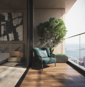 Ý tưởng thiết kế ban công phòng master giúp mở rộng diện tích
